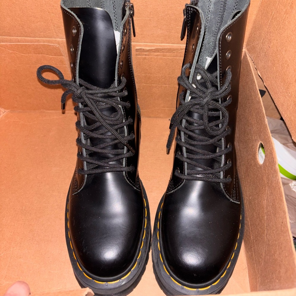 Dr. Martens Jadon Hi Platform Black Leather Boots